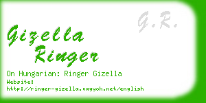 gizella ringer business card